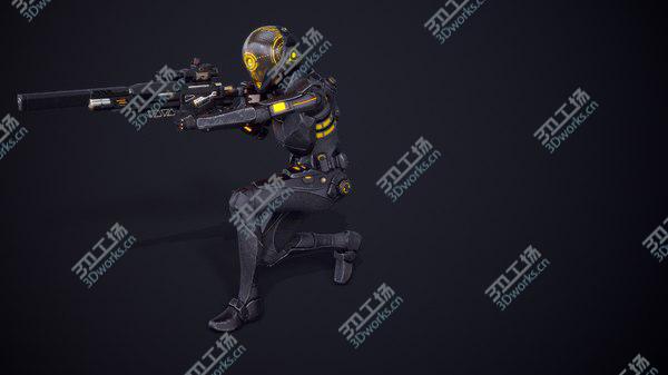 images/goods_img/20210312/Sci-Fi Soldier Female With The Sniper Rifle Rigged model/2.jpg